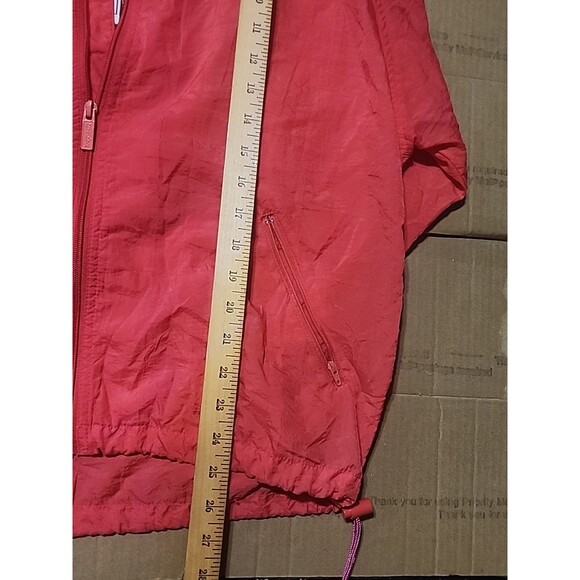 Reebok Windbreaker Track Jacket vtg 80s Unisex Adults Size Medium Purple Pink - Picture 5 of 5